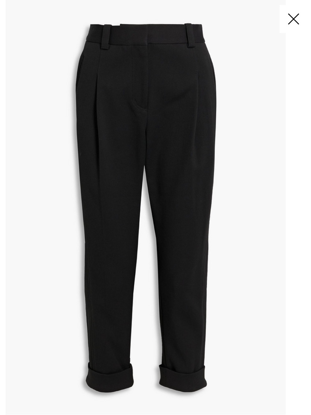 3.1 Phillip Lim Black Pleated Tailored Trousers